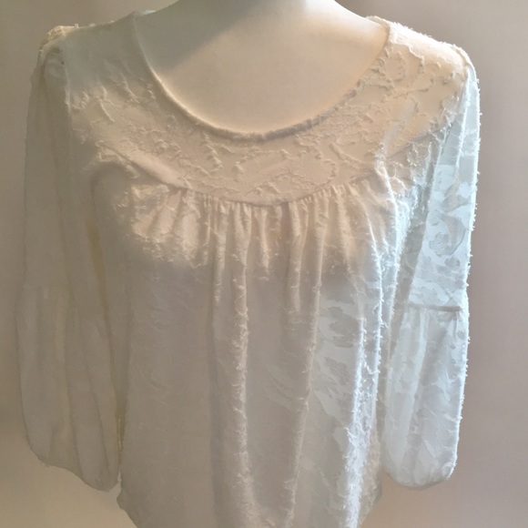 Lucky Brand White Top Size M - Picture 2 of 6